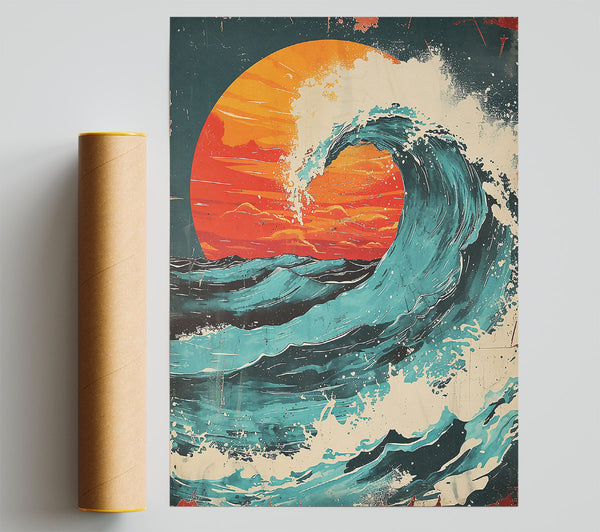 Azure Sunset Wave