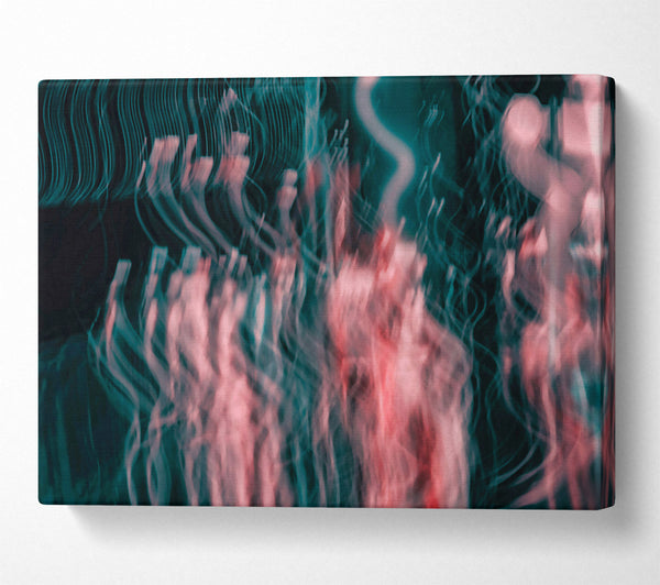 Blush And Teal Abstract