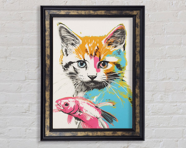 Kitten Fish Pop Art