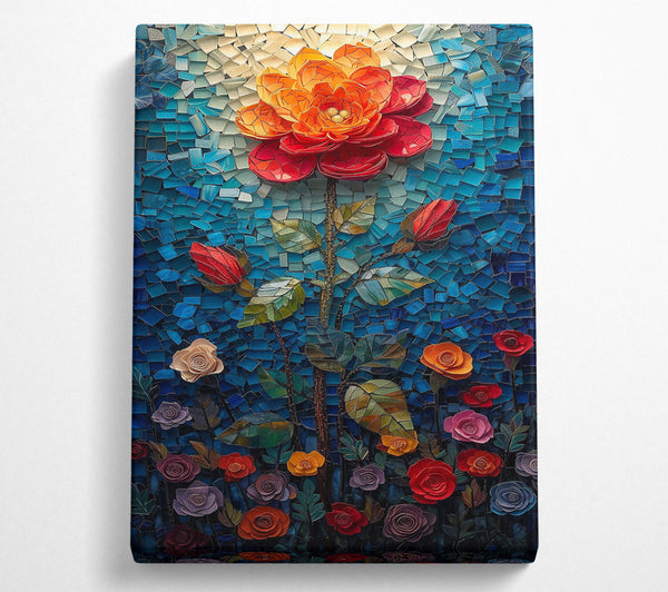 Orange Rose Mosaic