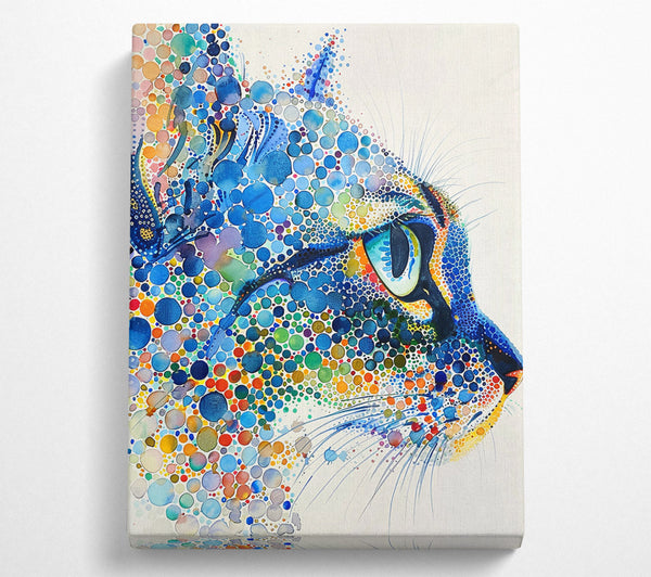 Blue Dotted Feline