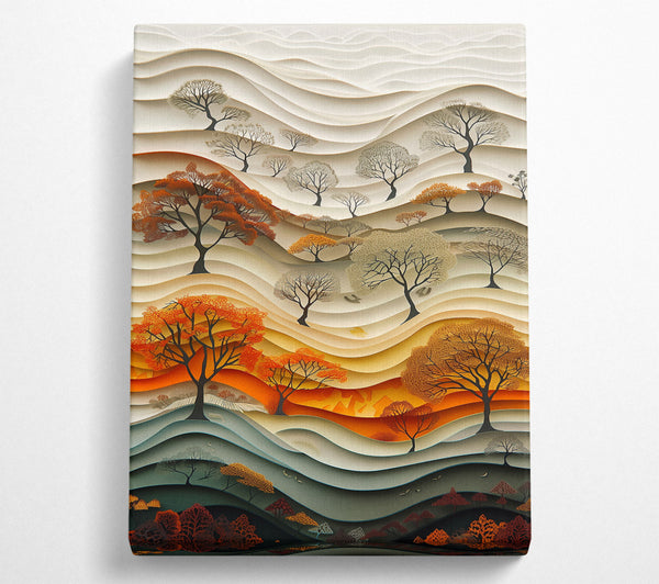 Orange Papercut Forest