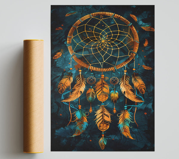 Teal Dreamcatcher Feathers