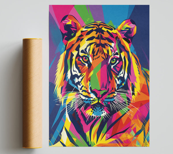 Yellow Geometric Tiger