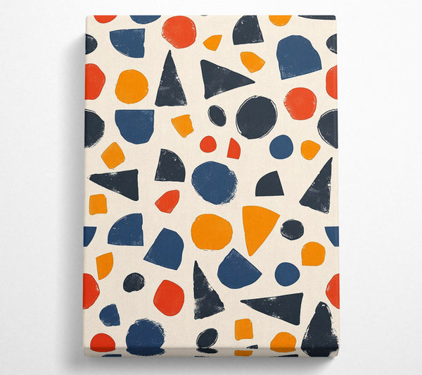 Navy Blue Abstract Shapes