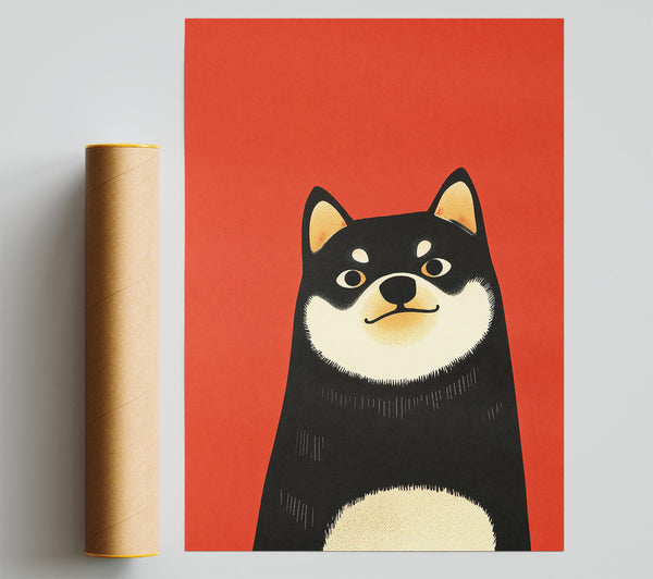 Red And Black Shiba Inu