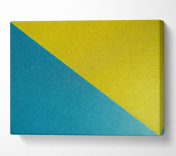 Yellow On Teal Diagonal