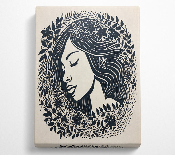 Lino Print Woman