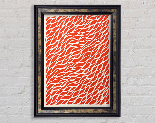 Lino Red Waves