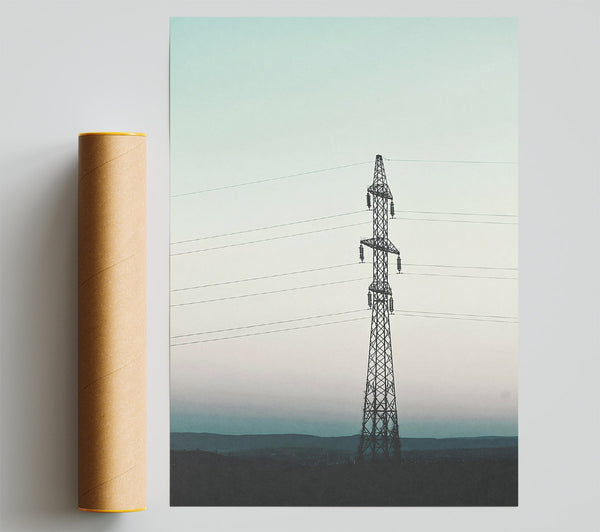 Teal Power Lines