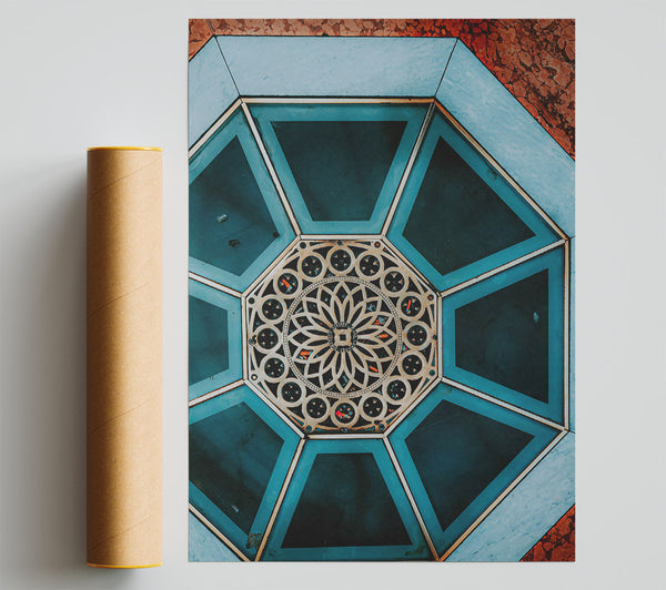 Teal Octagonal Design