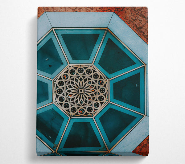 Teal Octagonal Design