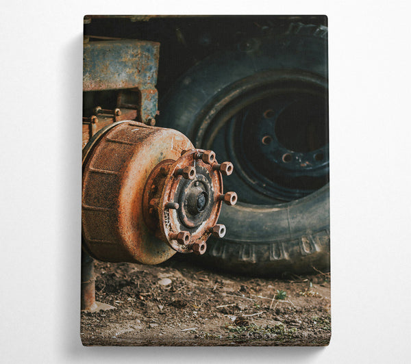 Rusty Brown Hubcap