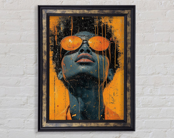 Orange Paint Sunglasses