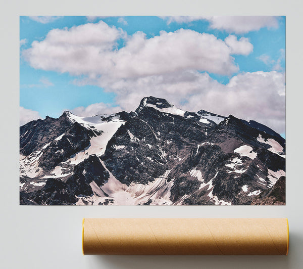 Black Peaks Under Clouds