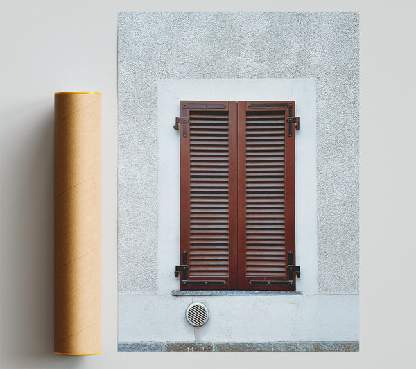 Slatted Brown Shutters