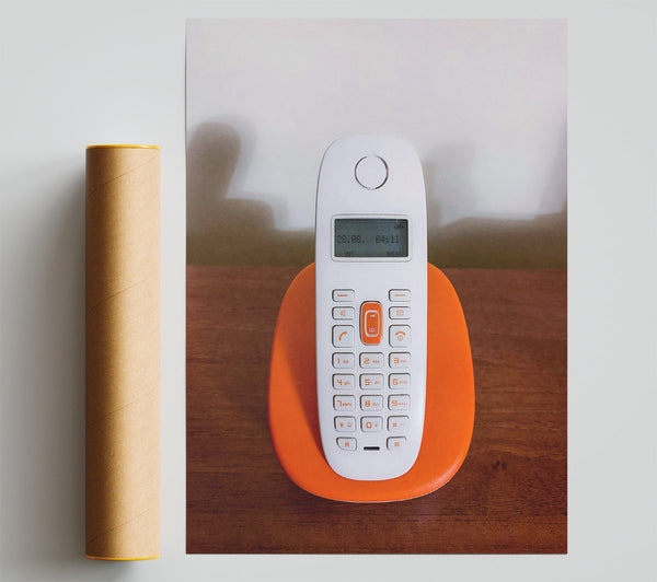 Orange Cordless Phone