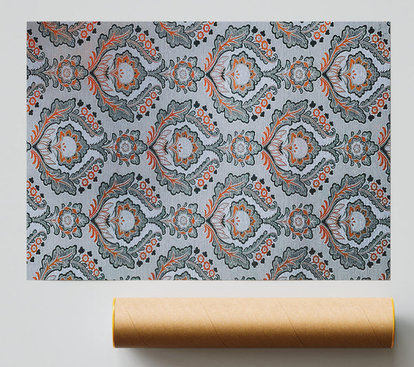 Orange Floral Pattern