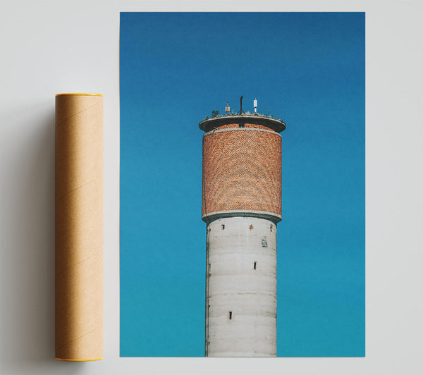 Brick Tower Against Blue Sky