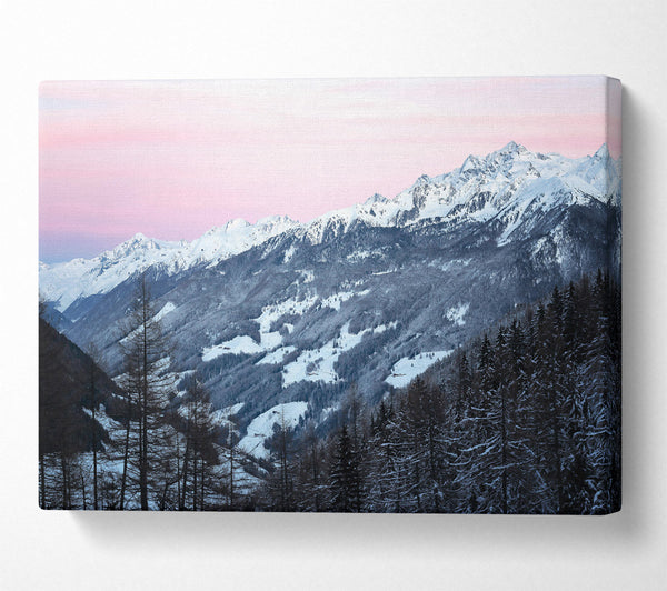 Pink Sky Mountainscape