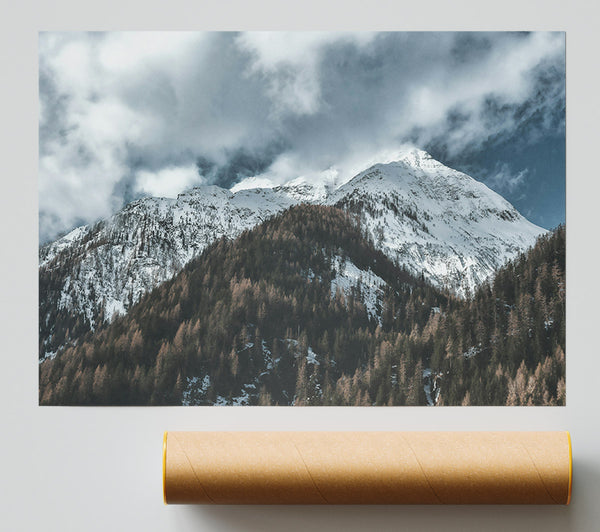 White Peaks Through Clouds