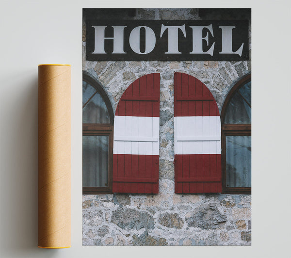 Red Hotel Shutters