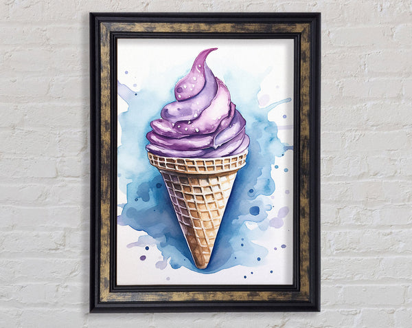 Purple Ice Cream Cone