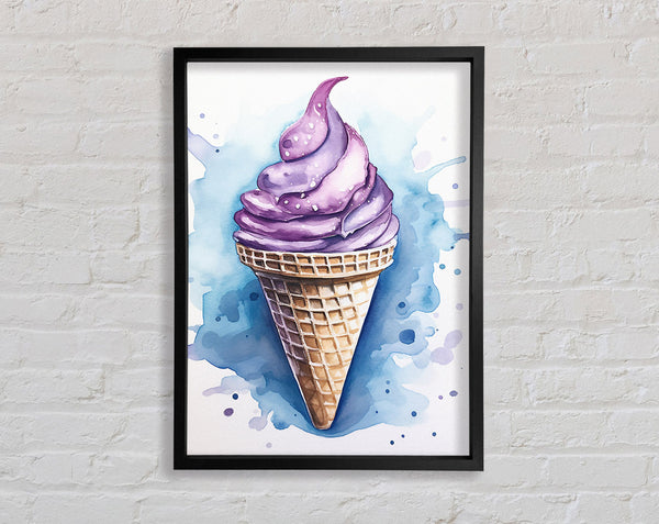 Purple Ice Cream Cone