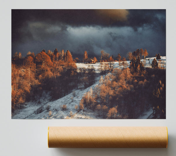 Golden Light Under Storm Clouds.