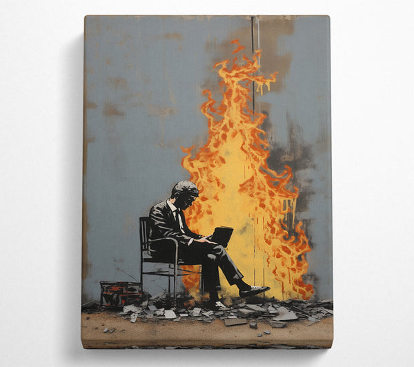 Reading By The Fire Graffiti