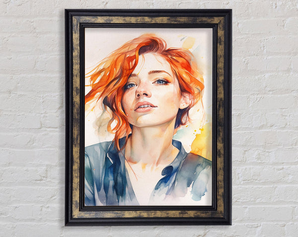 Redhead Freckles Watercolour