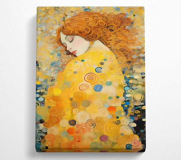 Redhead Woman In The Style Of Gustav Klimt