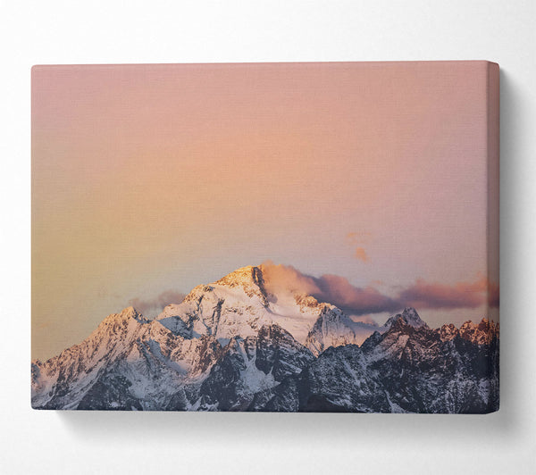 Pink Sky Mountain Peaks