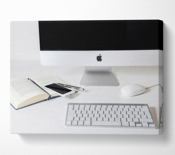 White Minimalist Workspace