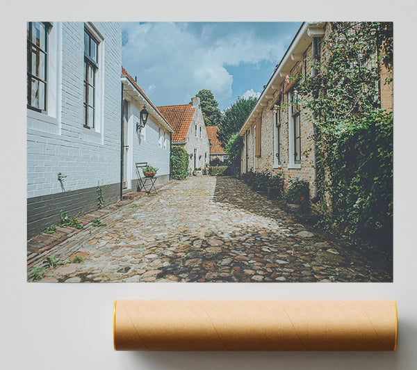 Whitewashed Stone Path