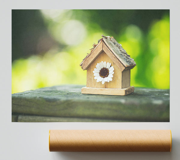 White Flower Birdhouse