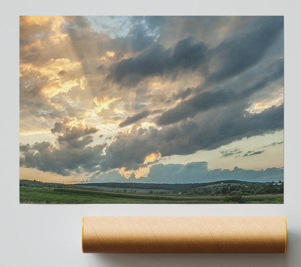 Golden Cloudscape Sunset