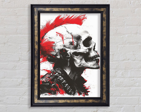 Skull Red Mohawk Punk