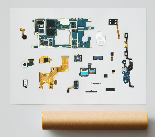 Blue Circuit Board Symphony