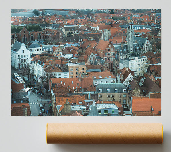 Red Rooftops Cityscape