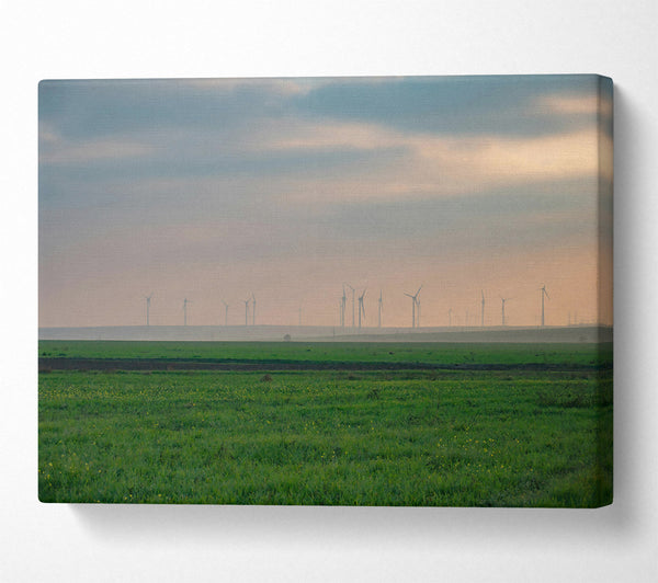 Green Wind Farm Fog