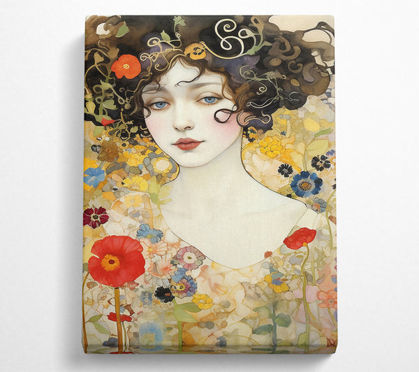 Spring Garden Lady Klimt Style