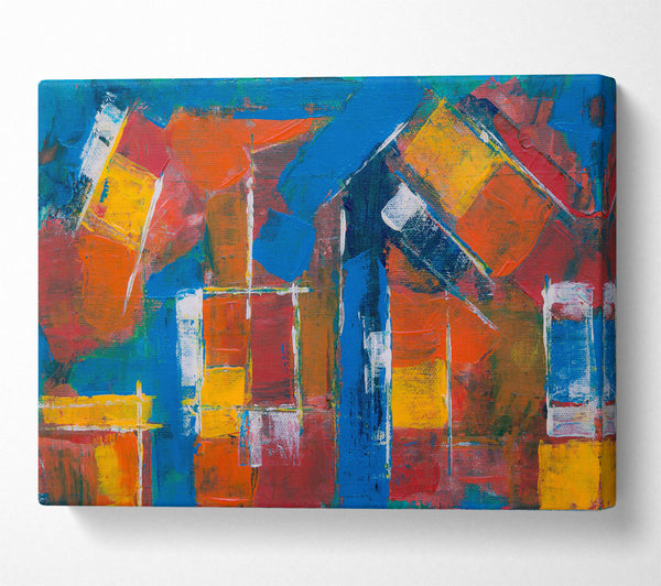 Blue Abstract Houses