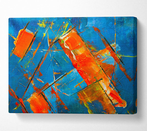 Orange And Blue Abstract