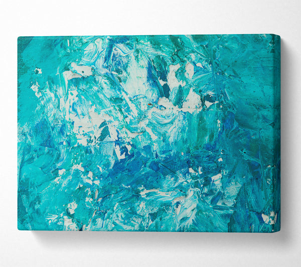 Turquoise Abstract Expressionism.