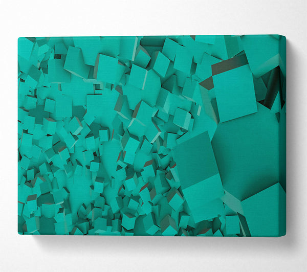 Teal Cube Cascade