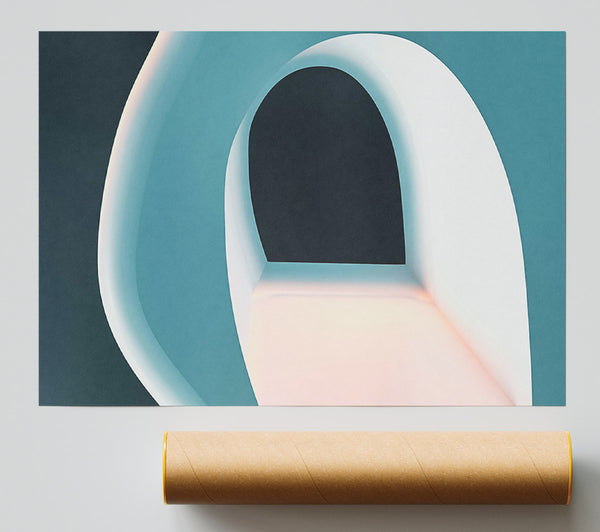 Teal Abstract Archway