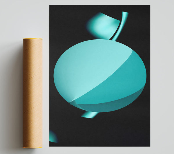 Teal Abstract Sphere