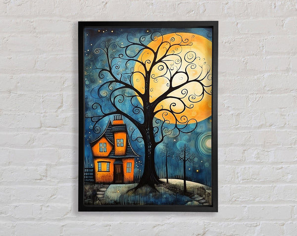 Swirly Tree House Moon