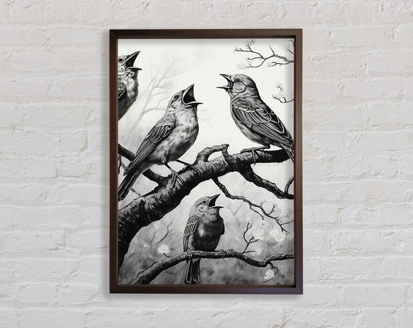 The Birds In Walnut And Walnut